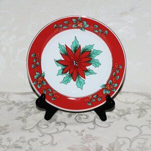 4 Royal Heritage Collection Poinsettia Christmas Salad  | Vintage Fine Porcelain